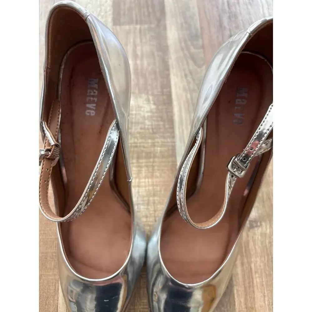 Maeve Slingback Wedge Metallic Heels size 39